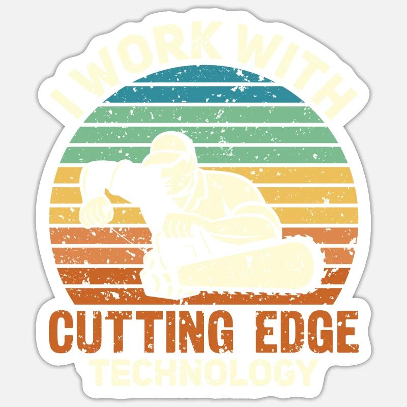 Baumkletterer Arborist Holzfäller Baumpfleger - Sticker Größe S (10 x 10 cm) - Mattweiß