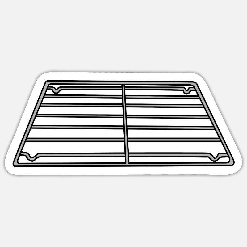 Grille - Sticker taille S (10 x 10 cm) - blanc mat
