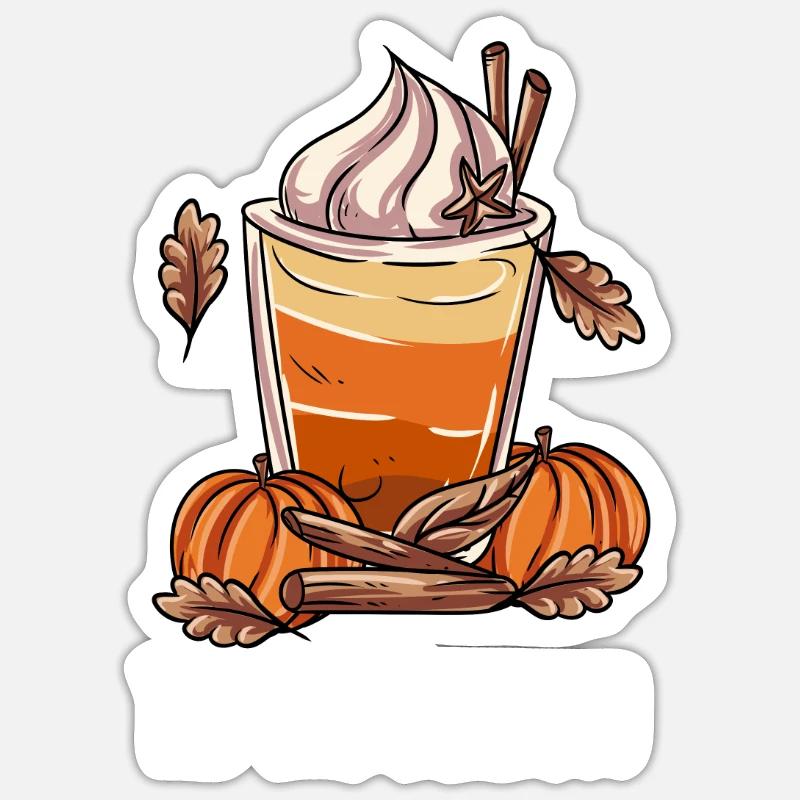 Coffee Mug Autumn - Sticker size S (10 x 10 cm) - white matte