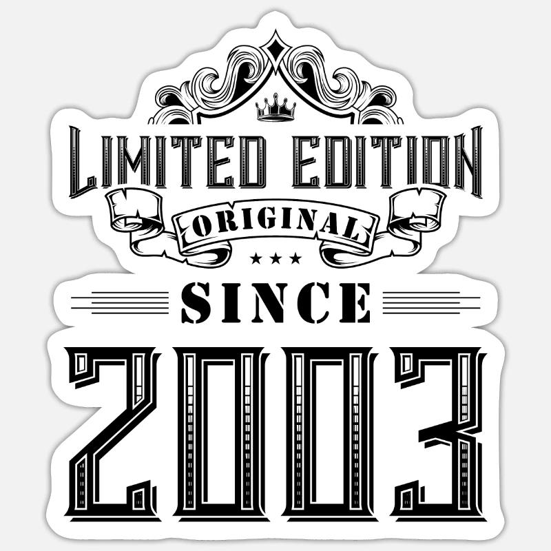 Édition limitée 2003 - Sticker taille S (10 x 10 cm) - blanc mat