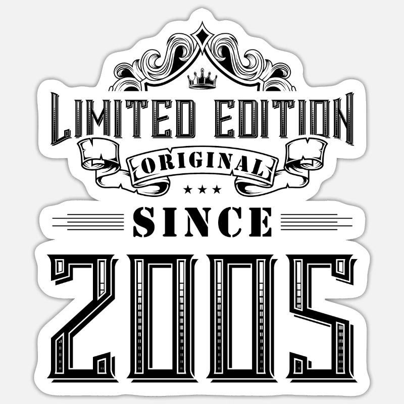 Édition limitée 2005 - Sticker taille S (10 x 10 cm) - blanc mat