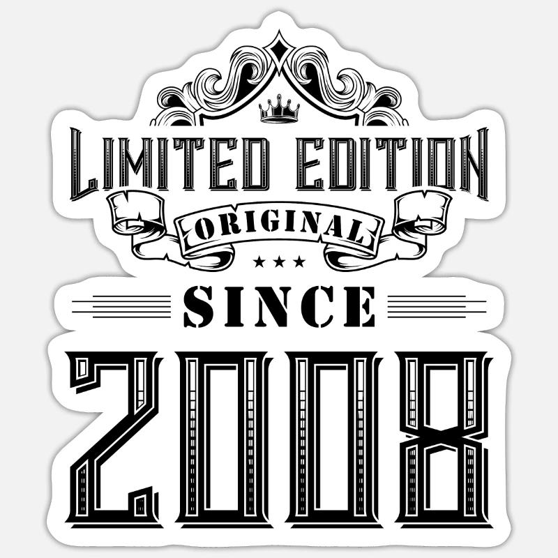 Édition limitée 2008 - Sticker taille S (10 x 10 cm) - blanc mat