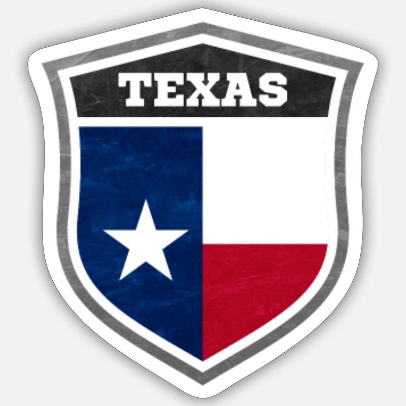 Texas - Sticker taille S (10 x 10 cm) - blanc mat