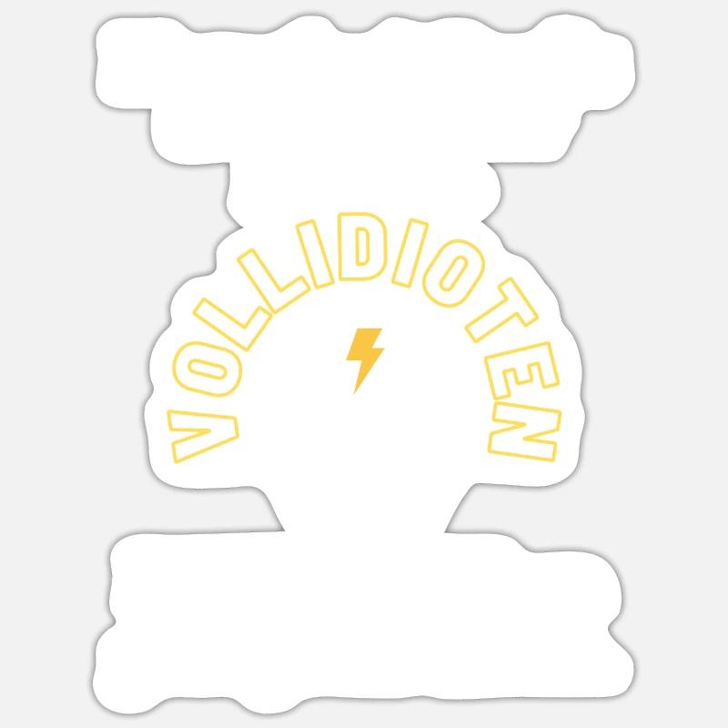 Baustelle Einmal mit Profis arbeiten ... - Sticker Größe S (10 x 10 cm) - Mattweiß
