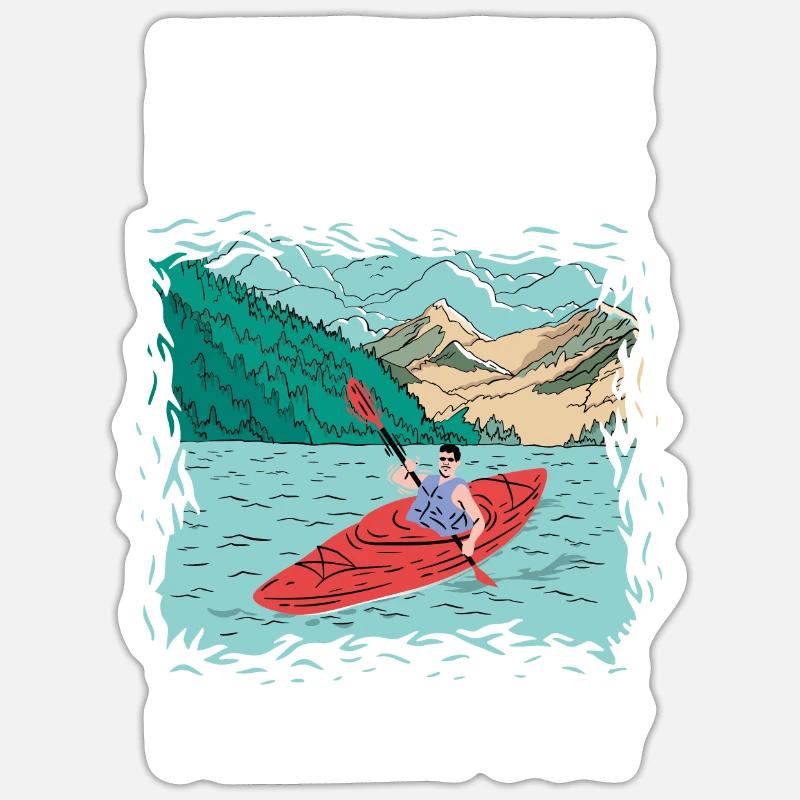 The Feeling Before Peeling Out Whitewater Kayaking Sticker size S (10 x 10 cm)