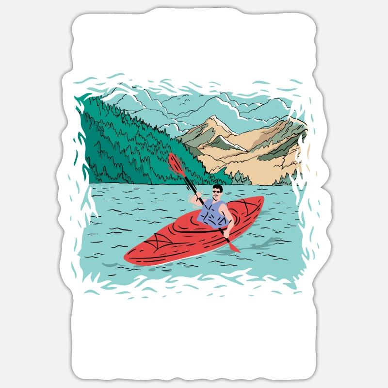 If Life Puts Obstacle In Path Whitewater Kayaking Sticker Größe S (10 x 10 cm)