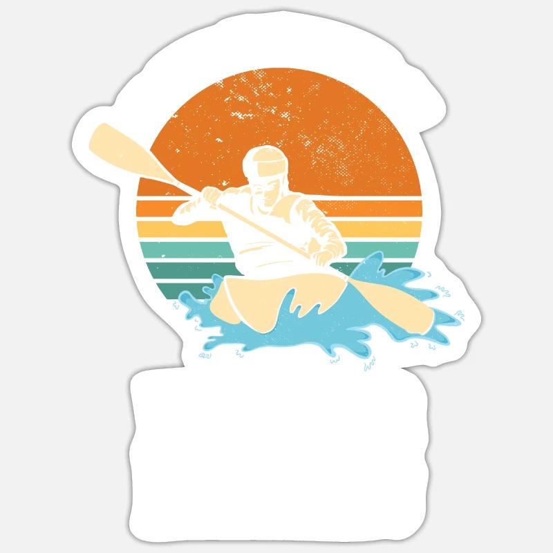Easily Distracted By Whitewater Kayaking - Sticker Größe S (10 x 10 cm) - Mattweiß