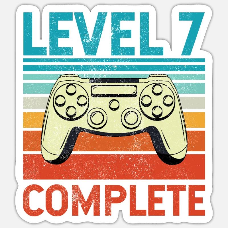 Level 7 Complete - Sticker Größe S (10 x 10 cm) - Mattweiß