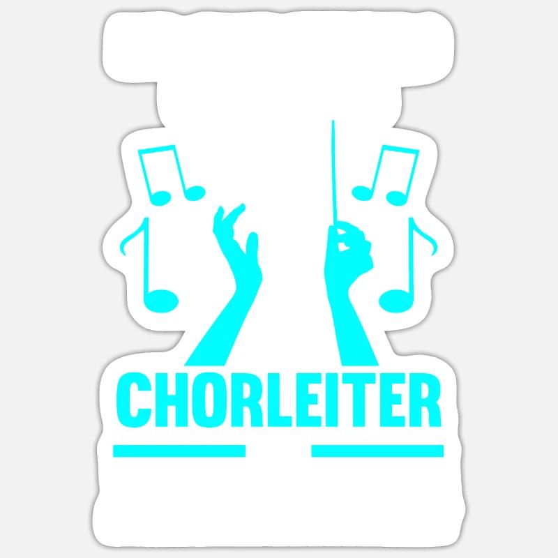 Chorleiter Beruf Chorleitung Geschenk Sticker Größe S (10 x 10 cm)