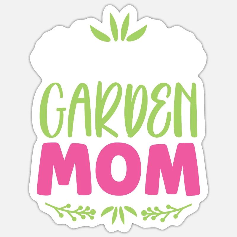 Ich Bin Die Garten Mama Gartenbau Gärtnerin Mutter - Sticker Größe S (10 x 10 cm) - Mattweiß