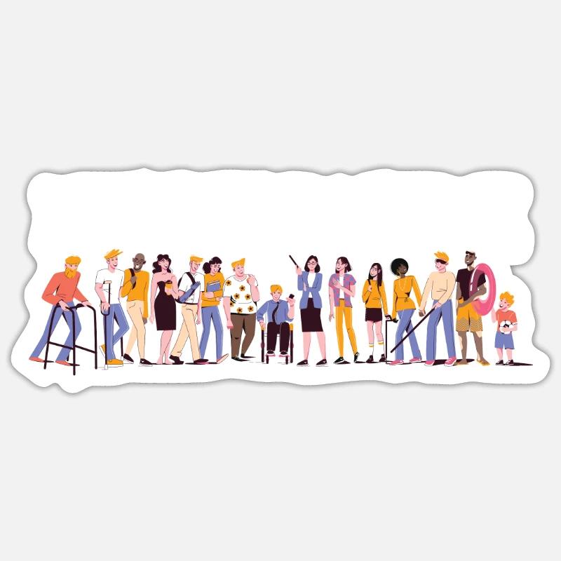 Disability is diverse - Sticker size S (10 x 10 cm) - white matte