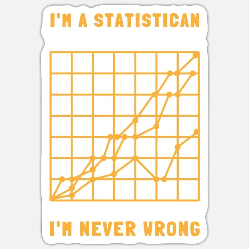Data Scientist statisticien de la distribution normale Sticker taille S (10 x 10 cm)