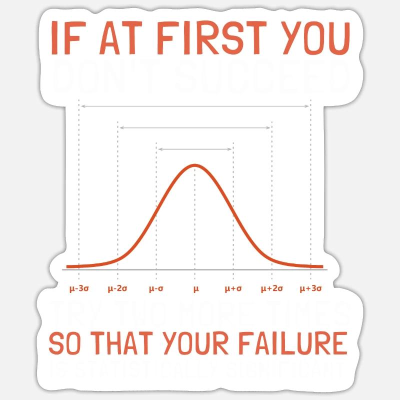 Normal Distribution Statistician Data Scientist Sticker Größe S (10 x 10 cm)