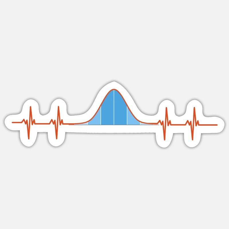 Normal Distribution Statistician Data Scientist - Sticker Größe S (10 x 10 cm) - Mattweiß