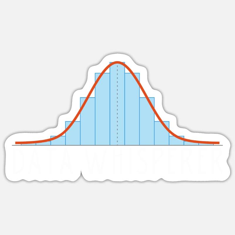 Normal Distribution Statistician Data Scientist Sticker Größe S (10 x 10 cm)