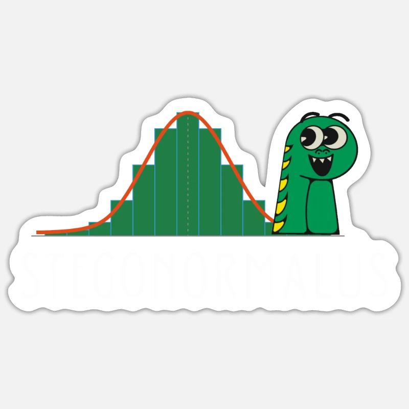 Normal Distribution Statistician Data Scientist - Sticker Größe S (10 x 10 cm) - Mattweiß