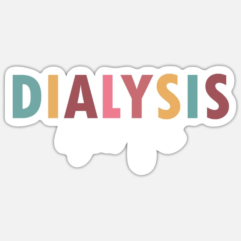 Das Leben einer Dialyseschwester - Sticker Größe S (10 x 10 cm) - Mattweiß