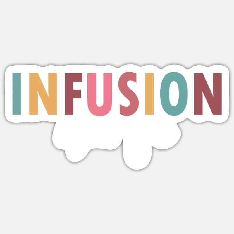 Infusionskrankenschwester Leben - Sticker Größe S (10 x 10 cm) - Mattweiß