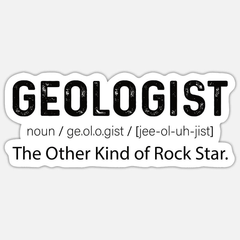 Géologue Croûte terrestre Sciences naturelles Roche Rocheuse Sticker taille S (10 x 10 cm)