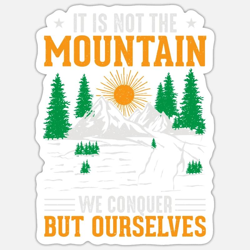 Mountain - Sticker Größe S (10 x 10 cm) - Mattweiß