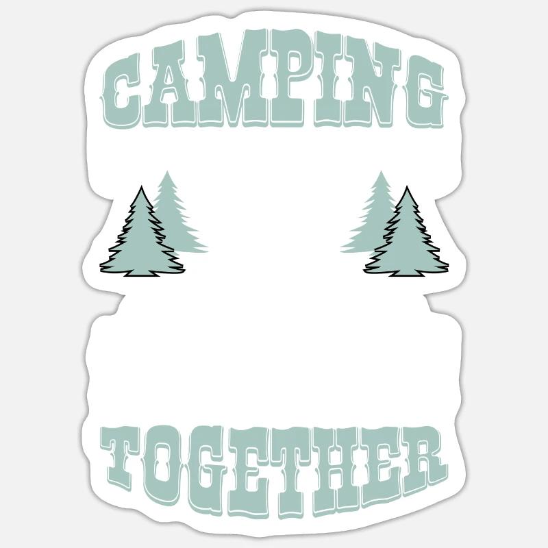 Camping - Sticker Größe S (10 x 10 cm) - Mattweiß