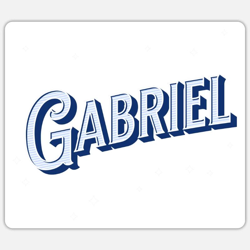Gabriel name personalized - Sticker size S (10 x 10 cm) - white matte