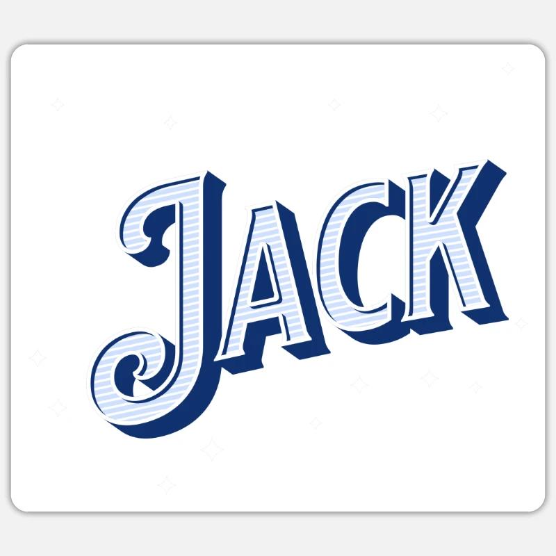 Jack names personalized - Sticker size S (10 x 10 cm) - white matte