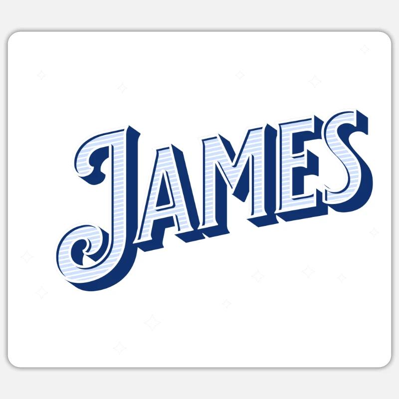 James name personalized - Sticker size S (10 x 10 cm) - white matte