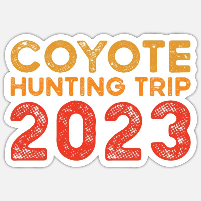 Chasseurs de coyotes - Sticker taille S (10 x 10 cm) - blanc mat