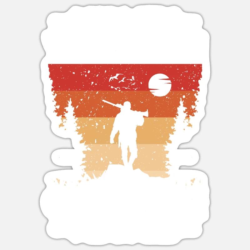 Chasseurs de coyotes - Sticker taille S (10 x 10 cm) - blanc mat