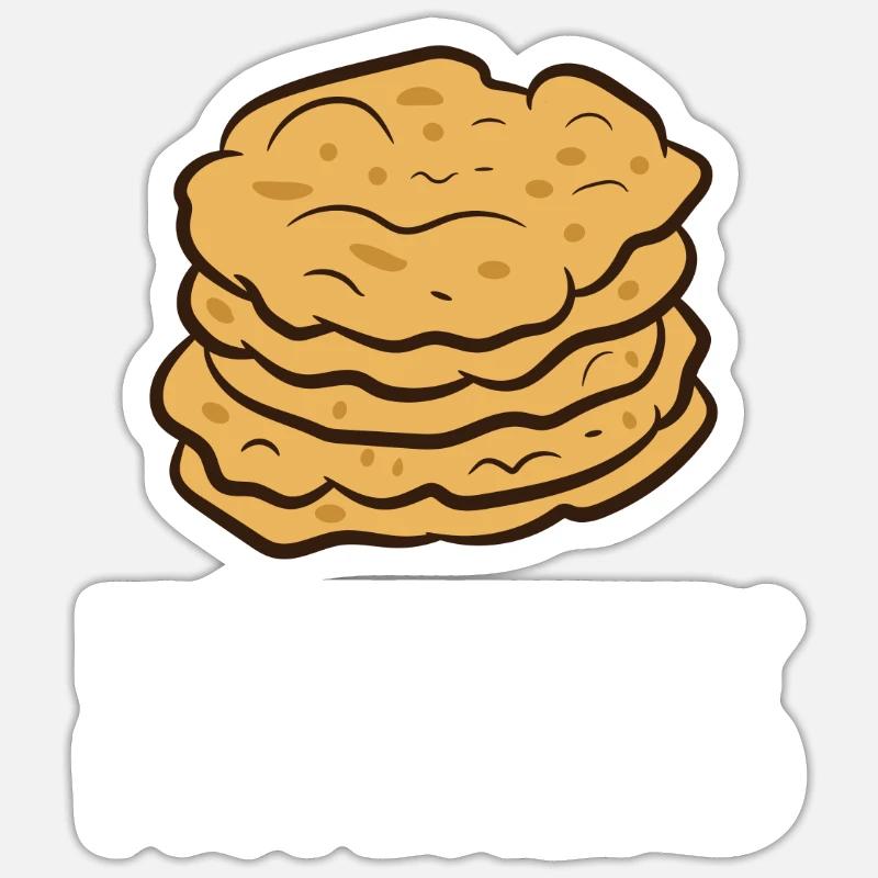 Propulsé par Frybread - Sticker taille S (10 x 10 cm) - blanc mat