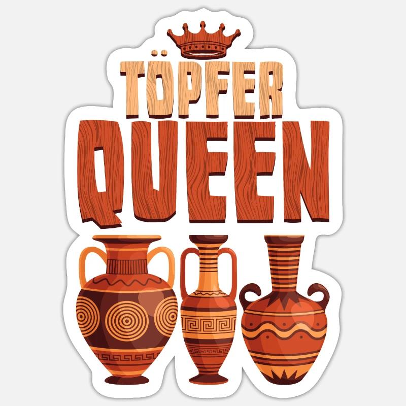 Töpfern Sticker Größe S (10 x 10 cm)
