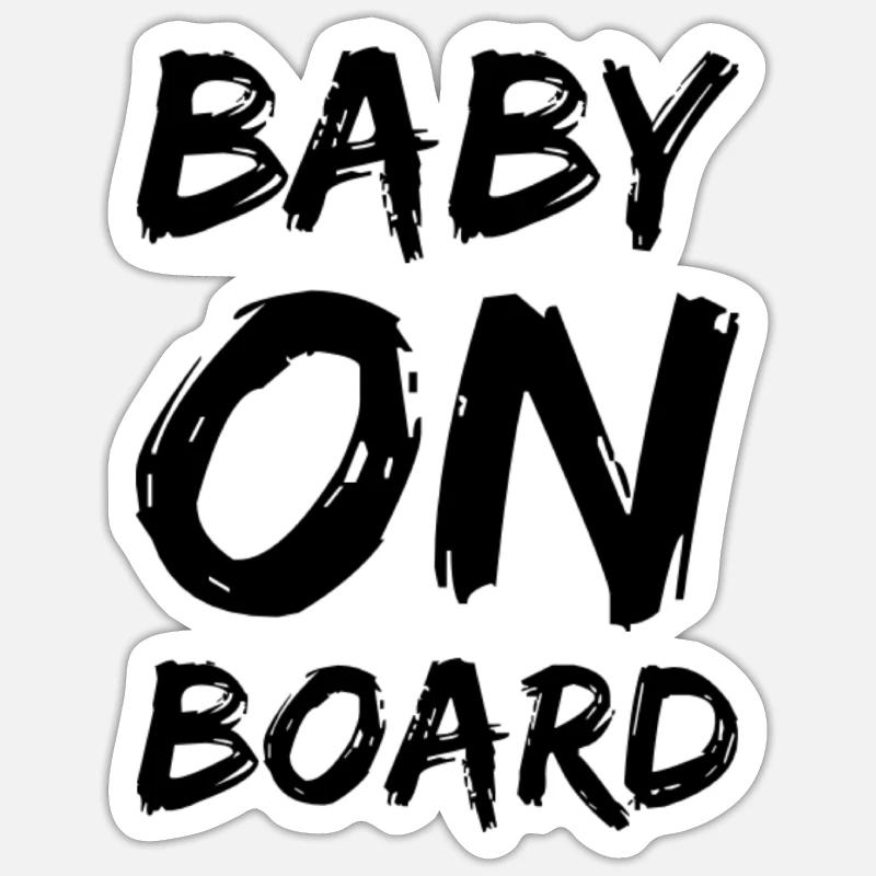 Bébé à bord - Sticker taille S (10 x 10 cm) - blanc mat