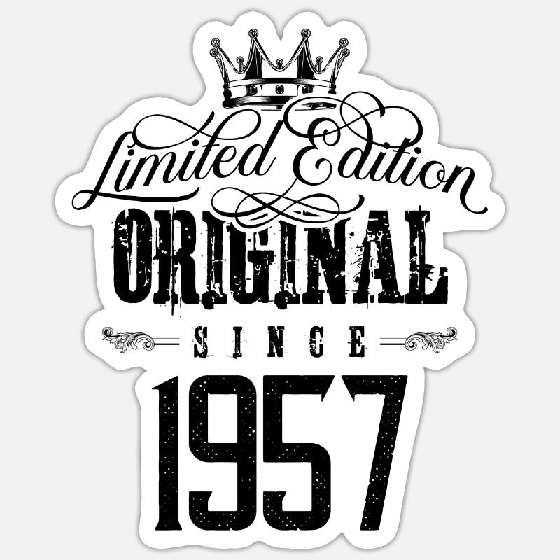 Édition limitée 1957 - Sticker taille S (10 x 10 cm) - blanc mat