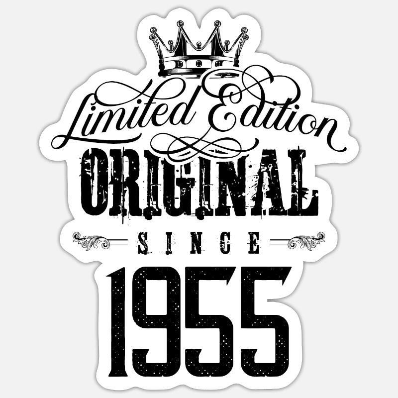 Édition limitée 1955 - Sticker taille S (10 x 10 cm) - blanc mat
