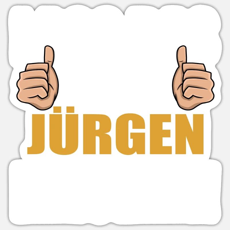 Lass das mal den Jürgen machen - Sticker Größe S (10 x 10 cm) - Mattweiß