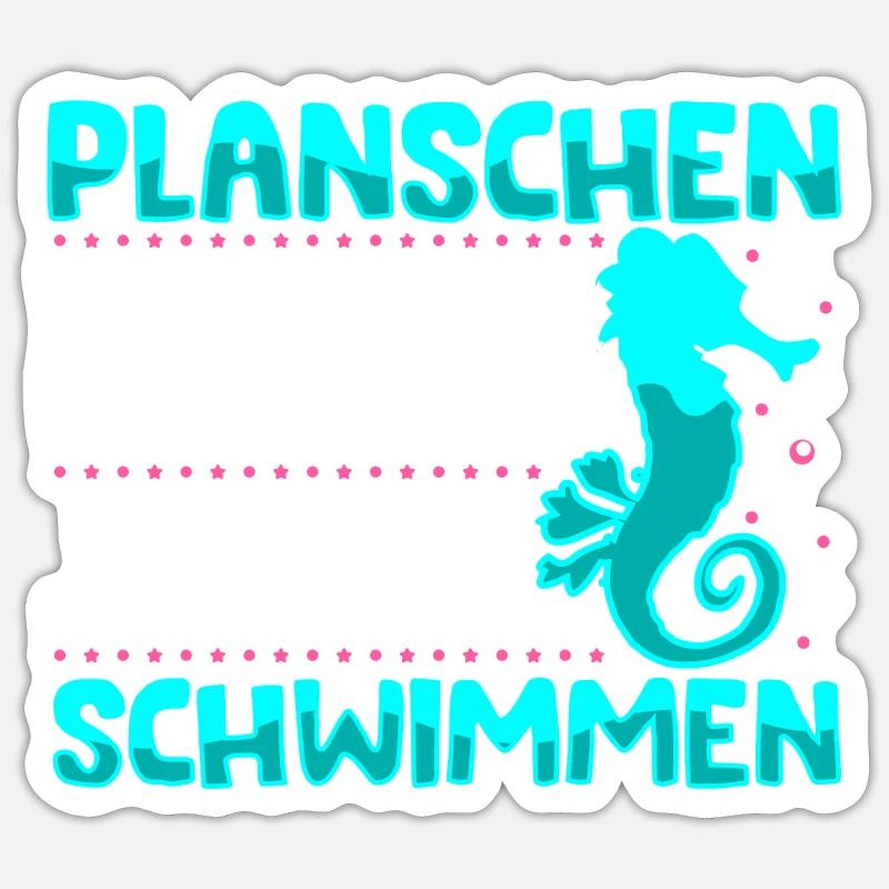Seepferdchen bestanden - Sticker Größe S (10 x 10 cm) - Mattweiß