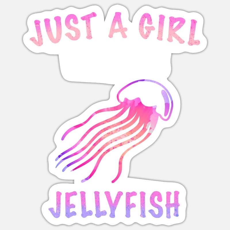 Méduse - Sticker taille S (10 x 10 cm) - blanc mat