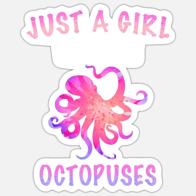 Octopus Kraken Cuttlefish Tier Sticker Größe S (10 x 10 cm)