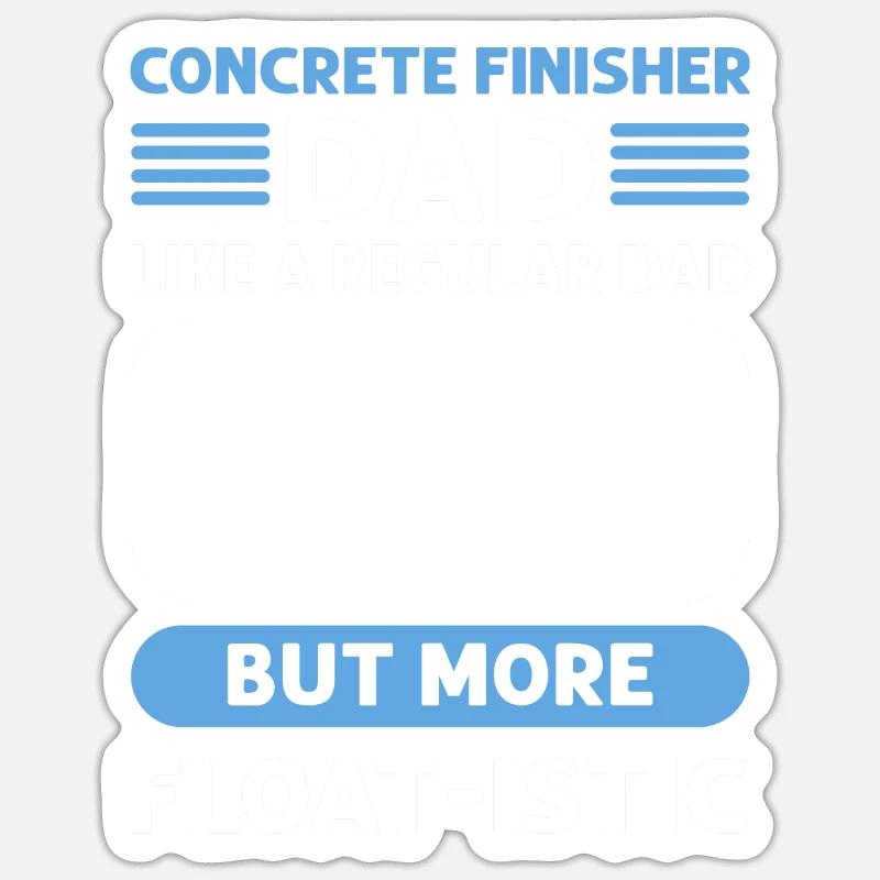 Concrete builder Papa. Cement masonry. Concrete builder Sticker size S (10 x 10 cm)