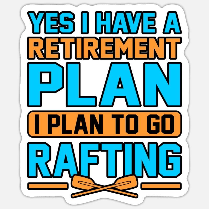 Retraite de rafting - Sticker taille S (10 x 10 cm) - blanc mat