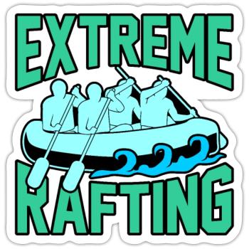 Extreme rafting - Sticker size S (10 x 10 cm) - white matte - Front