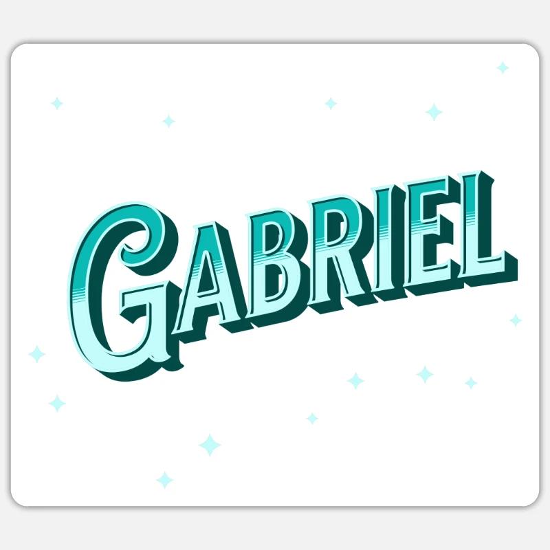 Gabriel name personalized - Sticker size S (10 x 10 cm) - white matte