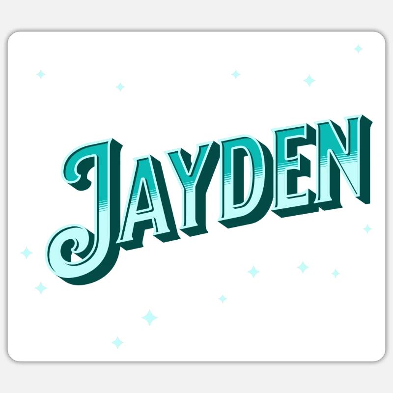 Jayden name personalized Sticker size S (10 x 10 cm)