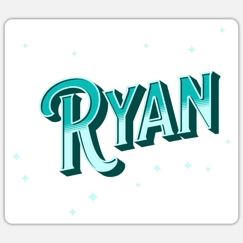 Ryan name personalized - Sticker size S (10 x 10 cm) - white matte