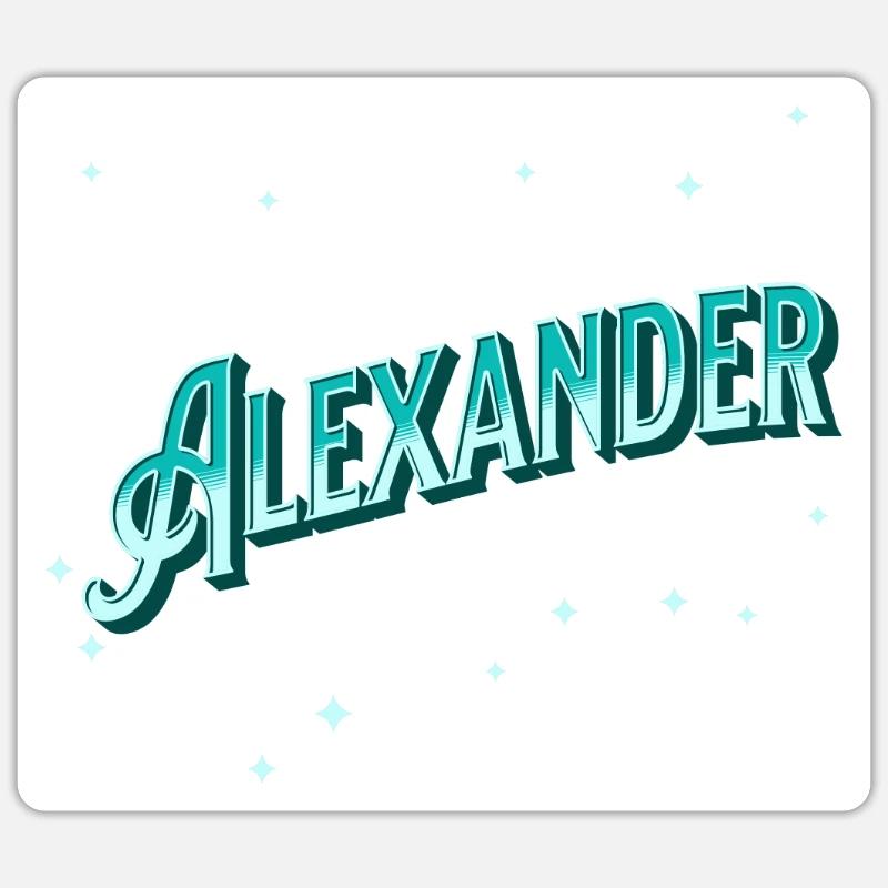 Alexander names personalized - Sticker size S (10 x 10 cm) - white matte