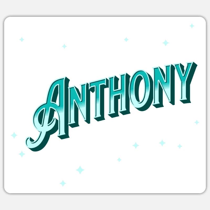 Anthony name personalized - Sticker size S (10 x 10 cm) - white matte