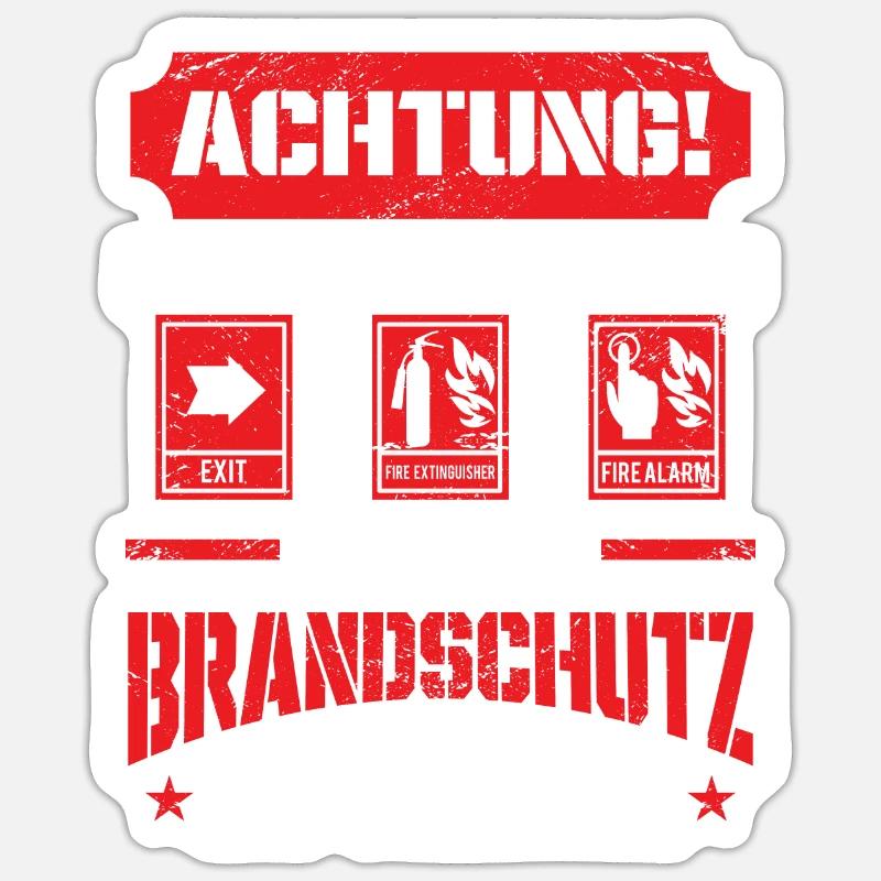 Redet Brandschutz Brandschutzbeauftragter - Sticker Größe S (10 x 10 cm) - Mattweiß