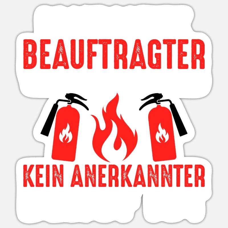 Brandschutzbeauftragter Superheld kein Beruf - Sticker Größe S (10 x 10 cm) - Mattweiß
