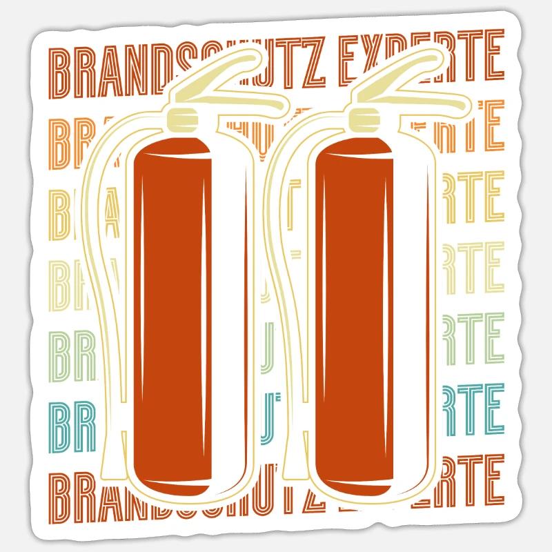 Brandschutz Experte Retro Sticker Größe S (10 x 10 cm)